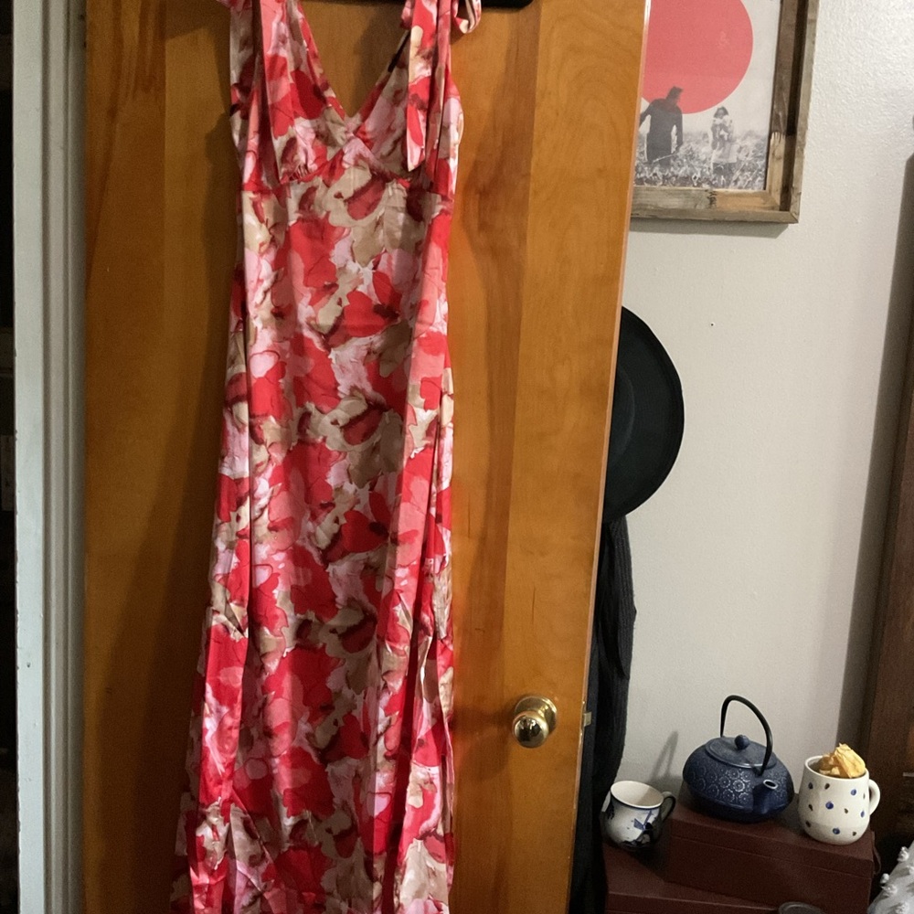 Forever 21 Floral Pink Sleeveless Dress
